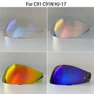 C91 Helmet Visor For HJC C91 C91N HJ-17 Motorcycle Helmet Visor goggles plating silver red Replaceme
