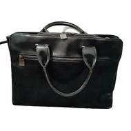 TOTE BAG HANDBAG DOCUMENT BAG LEATHER SECOND HAND PRELOVED JAPAN BAGS UNISEX WITH MINIMAL FLAWS LAPTOP BAG