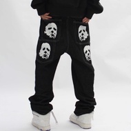 gothic jean 4kings Straight-Leg Jeans Minimalist y2k