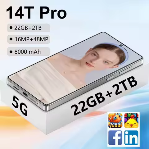 Original 14T Pro Tablet PC Android 15 Global Edition 22GB+2TB Smart 5G Dual Card Facial Recognition 