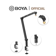 BOYA BY-BA30 Microphone Boom Arm with C-Clamp Mount Stand Heavy Duty Adjustable Stand for BOYA Blue Yeti Hyper-X Fifine Microphone Broadcast Podcasting Desktop Using