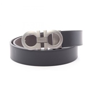 [二手] Salvatore Ferragamo Ferragamo 皮帶，Gancini 設計，464231017100，皮革皮帶，男士，全新。
