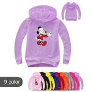 [In Stock] Adult Parent-child Hoodie Mickeys Long-sleeved Leisure Comfortable Kid's Clothes Girl Cartoon Cotton Blend Anime Hoodies Boys Girls Pullover Top Coat Autumn