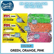 415 HSB HEAVY DUTY CHAIN PINK / GREEN / ORANGE RK 132L JAPAN