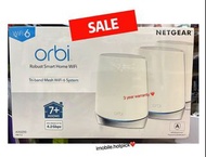 NETGEAR Orbi Mesh WiFi 6 專業級三頻路由器 3 件套裝 (RBK753) ✅消費券優惠價✅🔥SALE🔥$3790