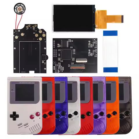 GBO IPS V5 Pro LCD Backlight Screen Kit OSD Menu For Game Boy Classic DMG GBO GB W/ Pre-cut Housing 