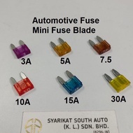 3A 5A 7.5A 10A 15A 20A Mini Fuse Blade 3AMP 5AMP 7.5AMP 10AMP 15AMP 20AMP 32V Violet Tan Brown Red B
