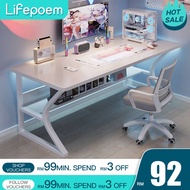 Gaming Table Meja Gaming 140CM Computer Table Anti-Scratch Table C-shape Meja Gaming Murah Set Kerus