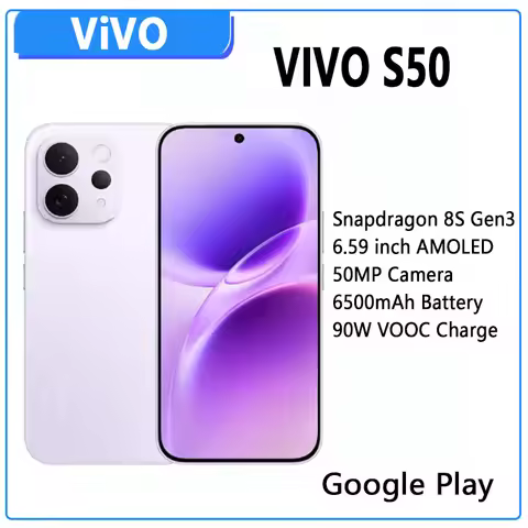 Original VIVO S50 China Version 6500mAh 90W Flashcharge Snapdragon 8s Gen 3 Rear Camera 50MP OIS 6.5