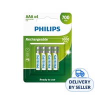Philips 4AAA 700mAh Rechargeable Battery (R03B4RTU70/40)