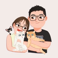 數位 可愛卡通Q版全家福|人物形象客製|寵物頭像|職業插畫頭像|似顏繪