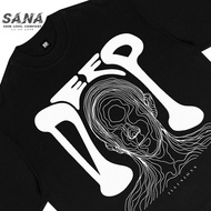 Elevendays Tshirt Deep Illusions Black Men Women Cotton SANA 20s