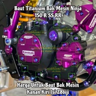 MESIN Titanium Right Engine Block Tank Bolt Ninja 150 R SS RR GR5 Original VietnamKiri