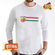 FIAT ABARTH Italy Flag Tshirt 100% Cotton Combed 30s Long Sleeve T-Shirt