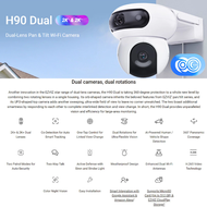 Ezviz Professional Grade 2K+ WiFi Camera | Dual-Lens PT |  H90 Dual 2K+ & H9c Dual 2K Wireless CCTV 