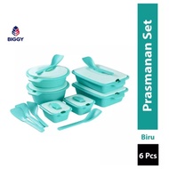 BIGGY Aquamarine - Serving Set 6 Pcs- Prasmanan Set - Set wadah sayur
