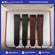 Apply To Cartier Santos Crocodile Leather Watch Strap 20mm 23mm