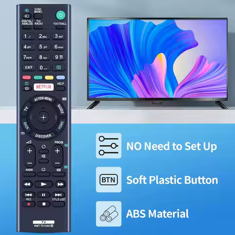 RMT-TX100D Replaced Remote Control Compatible with Sony Smart TV KDL-43W808C KDL-43W75xC KDL-55W755C