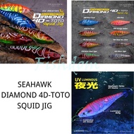 FISHDOM SEAHAWK DIAMOND 4D-TOTO SINKING SQUID JIG FISHING LURE