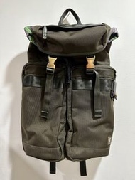 Porter 絕版銅釦 軍綠後背包 95新