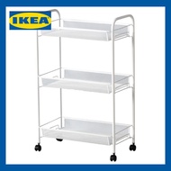Ikea Hornavan Trolley, White; 26x48 X 77 Cm), Kitchen Trolley / Toilet / Dining Table / Work Room