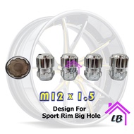 Wheel Lock Anti Theft Lock Nut Wheel Nut Sport Rim Skru Tayar Kereta Tayar Screw Rim Nut Besi Nut Ta