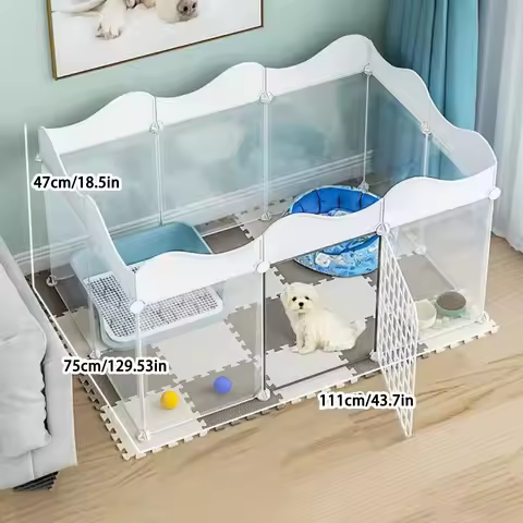 Indoor Dog Fence Small Breed Puppy Rabbit Pet Isolation Door Barrier Cat Cage Prevent Escape - Home