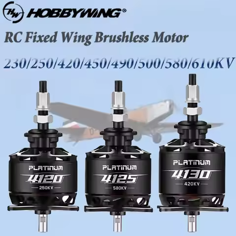 Hobbywing 4120 4125 4130 230/250/420/490/500KV Fixed-wing Brushless Motor High-efficiency Strong-per