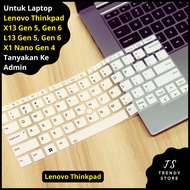 Keyboard Protector Cover Lenovo Thinkpad L13 X13 Yoga X1 Gen 5 Gen 6 2024 and Above