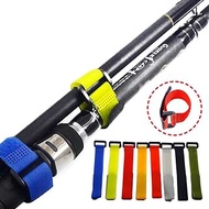 Wixine 20Pcs Reusable Fishing Rod Tie Holder Strap Fastener Ties Fishing Tools