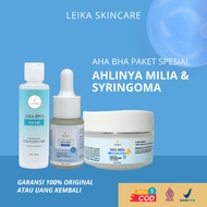 MORE 3 in 1 Leika AHA BHA Serum, AHA BHA Night Cream & AHA BHA SOAP AMPUH Milia Remover