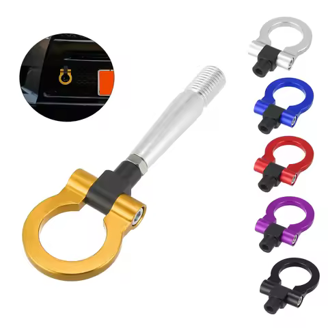 X Autohaux Aluminum Alloy Car Racing Tow Hook Screw On Towing Bars for Mitsubishi Lancer Evolution E