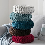 Velvet Pleated Round Pumpkin Pillow Couch Floor Home Decoration Pillow Cushion