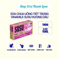 (HSD T1-2026) Thùng 48 Hộp Sữa Chua Uống Susu Hương Dâu 110ml.