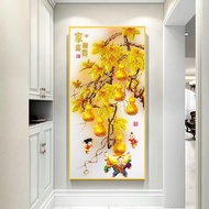 发财树自粘装饰画玄关过道客厅贴画招财纳福镇宅好寓意风水画Fortune Tree Self-Adhesive Decorative Painting Entrance Aisle Living Roo