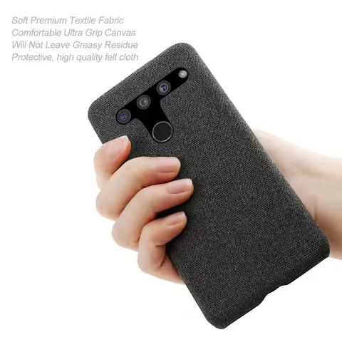Cloth Cases For LG V50 ThinQ Case Slim Retro Cloth Hard Cover For LG V50 V 50 LGV50 ThinQ 5G 6.4" Co