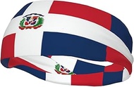 Cute Dominican Flag Headbands Flag Sweatband Sports Headband for Men Women Cycling,Running, Guys, Wo