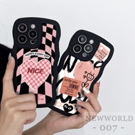 Casing Case OPPO Reno3 4 5 6 7 Z 5G 8 T 10 4G K10 Plain Aesthetic  Black Wave Cover 003