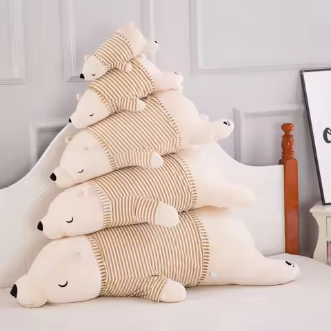 Snuggle-Soft Giant Polar Bear Plush Pillow – The Perfect Cuddly Companion & Unforgettable Birthday G
