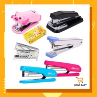 CASA CART Deli Pusat Alat Tulis Berwarna-warni Jahitan Stapler Penjimatan Buruh Pelajar Desktop Seko