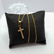 Lux & Gold High Quality and Gold Plated SMALL ICE CRYSTAL GOLD NECKLACE FOR WOMEN High Quality and A