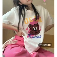 3788738COD Hot-selling Style Dropped Shoulder Loose Version 200g Combed Pure Cotton Back Hemming Sho