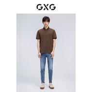 GXG Men’s Solid Color Summer Short Sleeve Polo Shirt