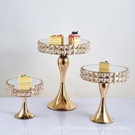 European Cake The Crystal Cake Stand Wedding High-Legged Cake Plate Mirror Tray Home Display Stand