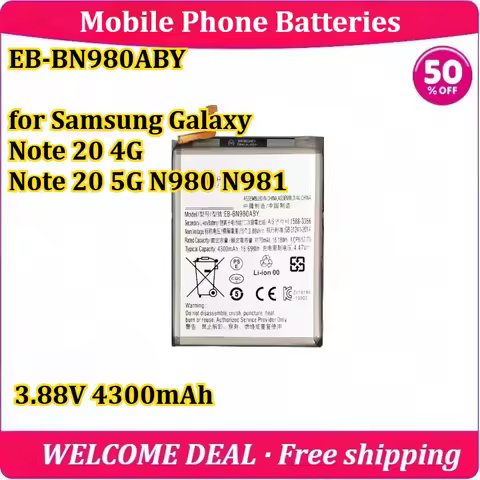 [New] EB-BN980ABY for Samsung Galaxy Note 20 4G Note 20 5G N980 N981 Mobile Phone Battery 3.88V 4300