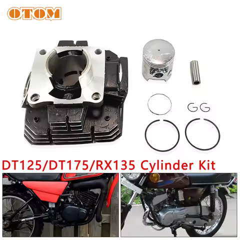 Motocycle Cylinder Kit Piston Top End Gasket Ring Set Bore 56/58/66mm For Yamaha DT175 175CC DT125 1