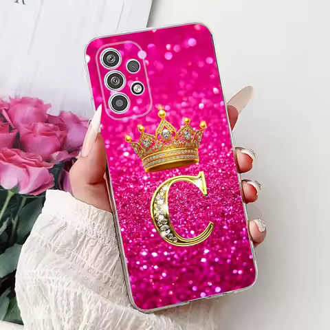 For Samsung Galaxy A52 A52s A72 5G Case New Crown Letters Cover Soft Silicone Phone Case For Samsung
