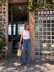 Aevelyn Jeans กางเกงยีนส์รุ่น Annie Blue Jeans Wide Leg