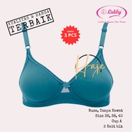 LIDILY Bra BH Foam No Wire Cup A size 36, 38, 40 (pack of 3 pcs)