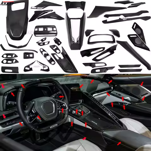 For Chevrolet Chevy Corvette C8 Z51 Z06 Z07 Stingray Sports 2020 2021 2022 JOGON Carbon Fiber Cover 